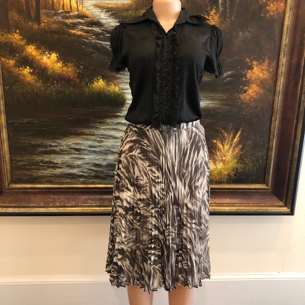 Talbots Pleated Charcoal Grey Skirt Size 22W